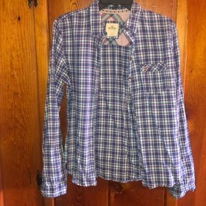 Hollister Plaid Button Down top